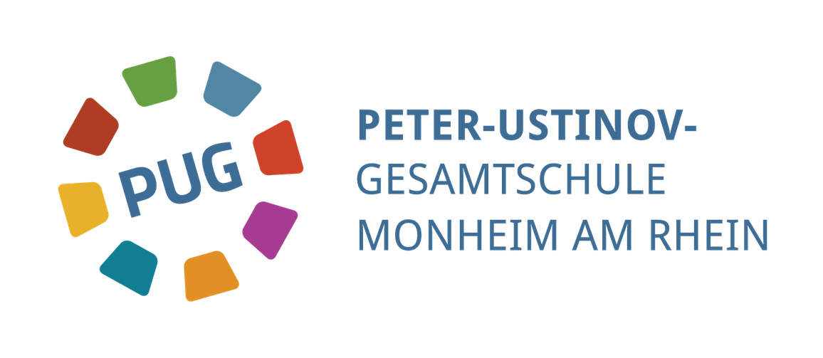 Logo der Peter Ustinov Gesamtschule der Stadt Monheim am Rhein